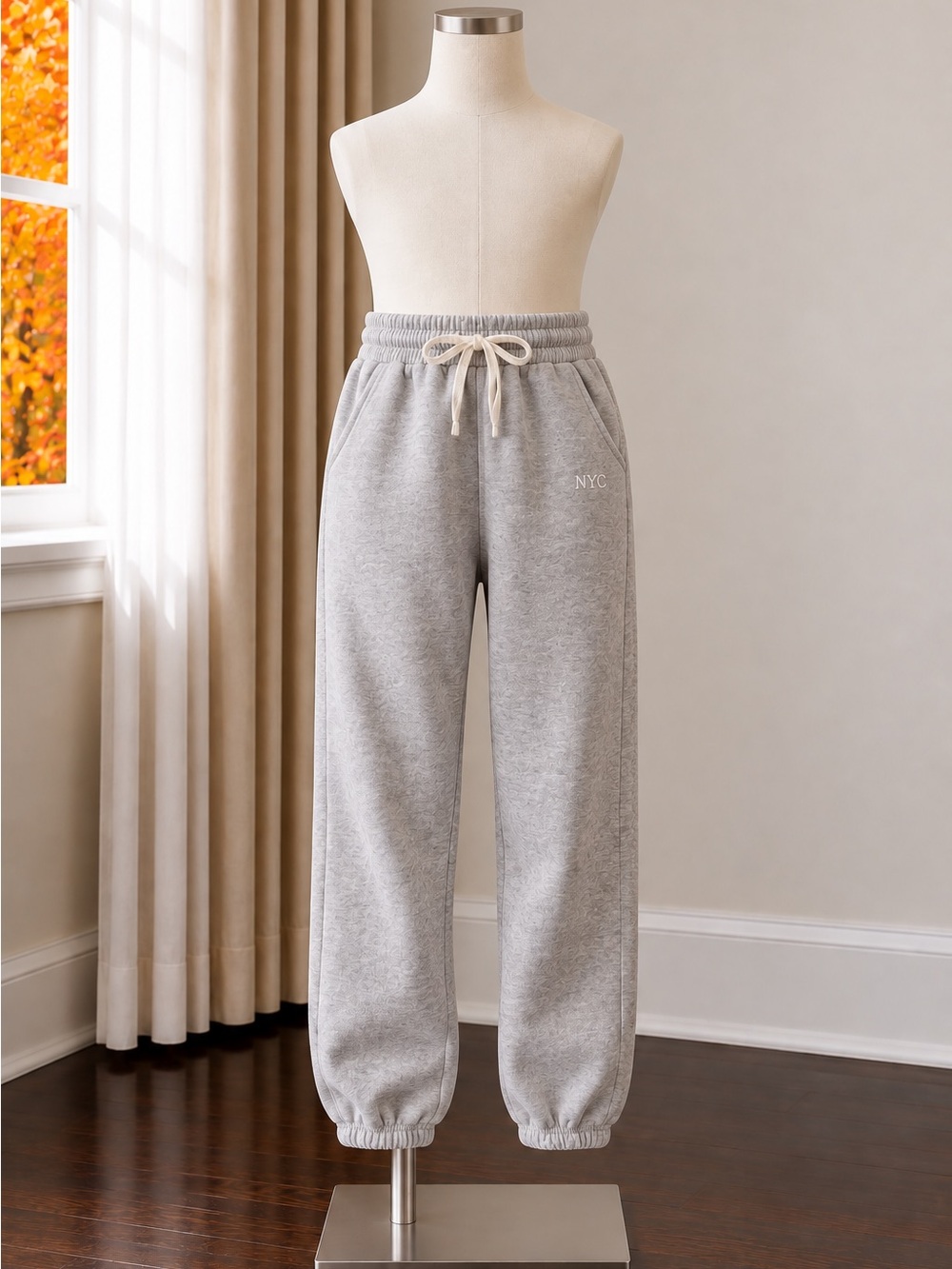 H&M Light Gray Kids Sweatpants with Drawstring